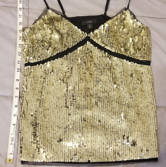 J crew gold and black sequin cami - Picture 1 of 6